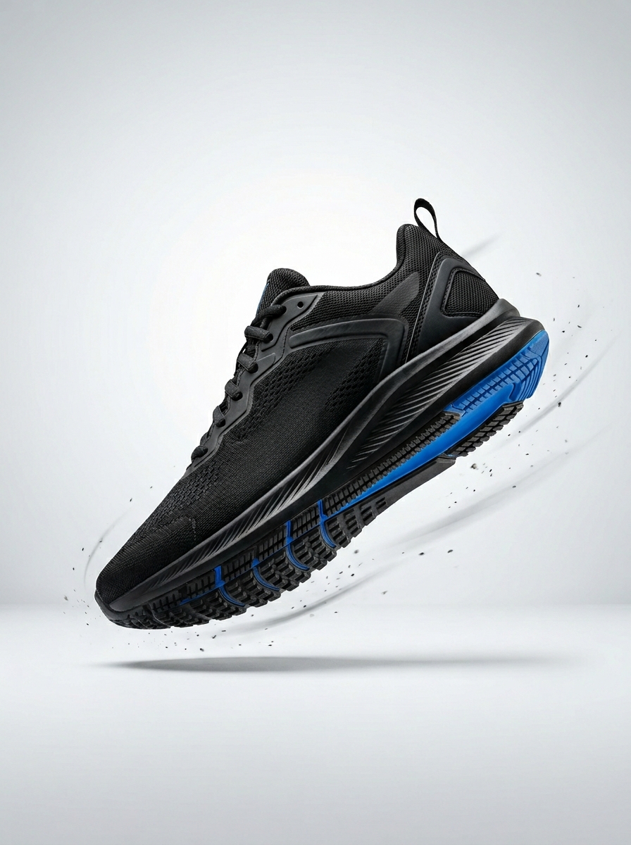 Performance footwear creative generated with Marka